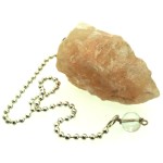 Himalayan Golden Quartz Hand Knapped Gemstone Pendulum